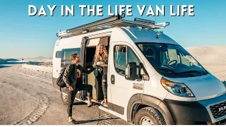 WE WENT SLEDDING IN THE DESERT | day in the life van life New Mexico