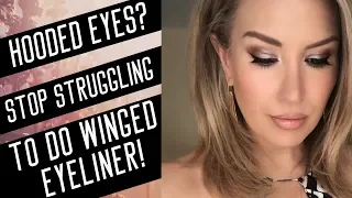 MUST SEE WINGED EYELINER TUTORIAL FOR HOODED, DROOPY EYES | Risa Does Makeup