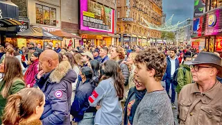 London’s Christmas Lights 2021 | London West End Christmas Market Tour | Central London Walk 2021-4k