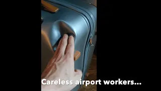 How to properly repair a bent plastic luggage