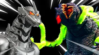 Zombie Godzilla VS Kiryu (Spooky Stop Motion Battle)