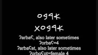 Canaanite-Phoenician language: Vocabulary: numbers