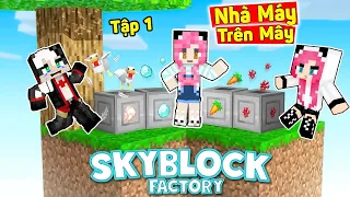 MỀU THỬ THÁCH 24GIỜ SINH TỒN NHÀ MÁY TRÊN MÂY TRONG MINECRAFT*1 NGÀY REDHOOD SỐNG TRÊN SKYBLOCK MCPE