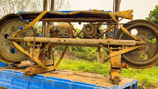 Restoring A Super Giant Wood Sawing Machine  Extremely Refined Skill Of The Craftsman