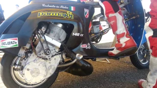 2 Stoke rotary valve engine - Vespa drag by Scauri - Rivanazzano DRAG-WAY