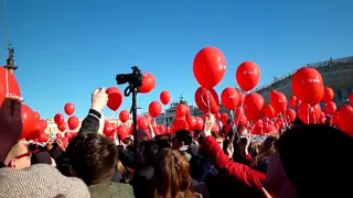 Флэшмоб "Сердце Города 2015" в Санкт-Петербурге на Дворцовой