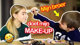 MIJN BROER DOET MIJN MAKE-UP!😂 - STIEN EDLUND