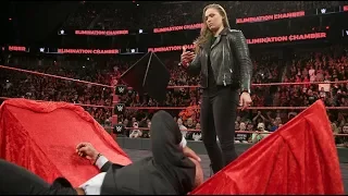 Why Ronda Rousey puts Triple H through a Table during her official RAW Contract