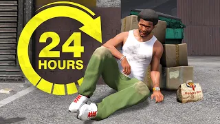Survive 24 HOURS HOMELESS in GTA 5!