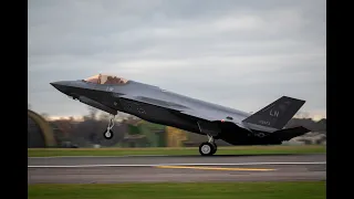 USAF F-35s Arrive at RAF Lakenheath, England.