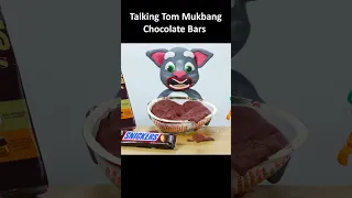TALKING TOM Mukbang Chocolate Bars #shorts