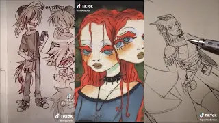 🍄🍄 ALT TIKTOK DRAWING  ALTERNATIVE ART TIK TOK COMPILATION  ⛓⛓ goth emo grunge aesthetics