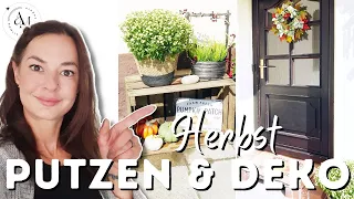 🍂 BEREIT FÜR DEN HERBST! 🍂 Vor der Haustüre putzen & dekorieren 🍂