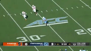 North Carolina punter picks up own blocked punt and gets first down
