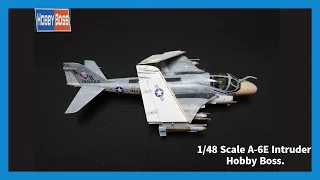 HOBBY BOSS 1/48 SCALE A-6E INTRUDER FULL BUILD #A6E,#aircraftcarrier