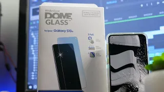 Best Tempered Glass Screen Protector for Galaxy S10e - Whitestone Dome Glass Installation