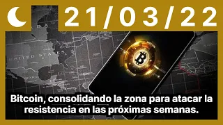 Bitcoin, consolidando la zona para atacar la resistencia en las próximas semanas.