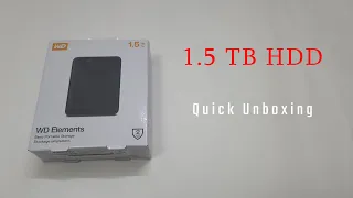 WD Elements 1.5 TB Portable External Hard Disk Drive Unboxing | Best External Hard Drive