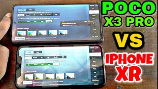 POCO X3 PRO VS IPHONE XR PUBGM TEST | Speed Test,PUBG Graphics Test,FPS Test and touch response test