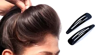 3 easy Hairstyles With Tiktak pin/Hair Puff & side puff