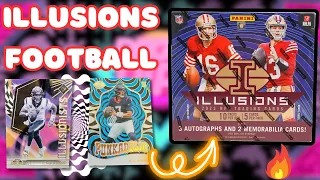 BIG HITS! 2023 Illusions Football Hobby Box Review!