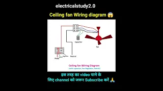 Ceiling fan wiring diagram। #shorts #wiring #connection #electrical #electronic #ceilingfan 🔥