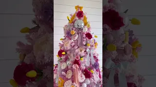 Enjoy my Decorated Pink Christmas Tree for Spring - Country Peony