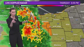 Severe thunderstorm warning issued for several Northeast Ohio counties