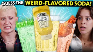 Guess That Weird Soda Flavor Challenge! (Dirt, Pickle, Ranch, Mustard)