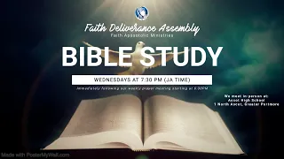 FDA May 29, 2024 Bible Study |Lesson From The Life Of Vashtic | Part 3