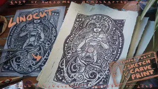 ‘Tempus Fugit’ Linocut Process - from Idea to Print