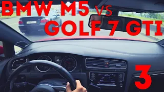 Golf 7 GTI: от первого лица. Зацепился с BMW M5 E60