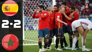 2018 World Cup • Spain vs Morocco - Goals & Highlights from Stands