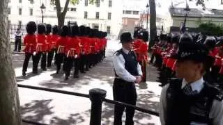 Guards return to welley barracks trooping 2013