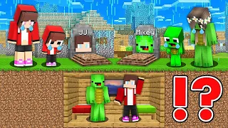 JJ And Mikey Build The HOUSE Inside GRAVE To Prank Their FAMILIES - in Minecraft (Maizen)