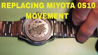 Replacing Miyota/Citizen 0S10 Quartz Watch Chronograph Movement How To Watch Repair