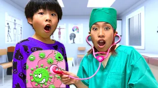 【寸劇】子どものうたメドレー⑧ Wash Your Hands Song | Daddy Sick song | Bath Song |  Kids Songs　かえであーたん