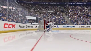 NHL 23 Goalies can't hold the post