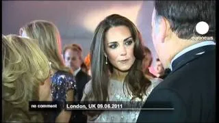 William and Kate arrive at gala dinner for...