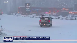 Winter weather slams Western WA mountain passes