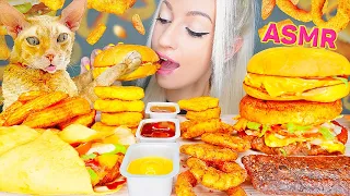 ASMR EATING BURGER KING, CHICKEN NUGGETS, ONION RINGS, CHOCOLATE PIE, 햄버거 (NACHOS BURGER) MUKBANG 먹방