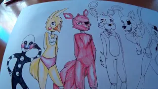 Five night at Freddy's 2 art    FNaF 5 ночей с Фредди 2 рисую арт часть 2