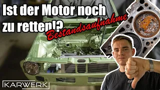 KARWERK | Ist der Motor noch zu retten!? | Golf 1 2H Motor Bestandsaufnahme