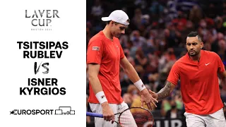 Tsitsipas/ Rublev v Isner/Kyrgios | 2021 Laver Cup - Highlights | Tennis | Eurosport