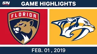 NHL Highlights | Predators vs. Panthers - Feb. 1, 2019