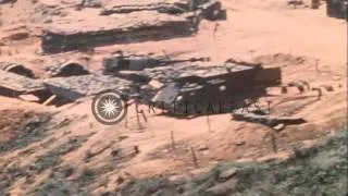 Bunker atop Hill number 88 at Fire Station Base, South Vietnam. HD Stock Footage