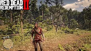 Camp reactions while covered in Blood (Hidden Dialogue) - #rdr2 #shorts