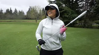 golf with me in the rain & wind! | Francesca Fox