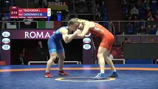 Qual. WW - 62 kg: I. TRAZHUKOVA (RUS) v. M. CHERDIVARA E (MDA)