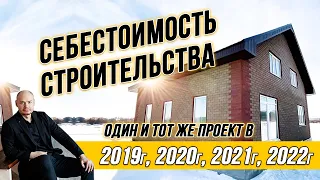 Какая стоимость строительства дома в 2019 - 2022 г. Изменение себестоимости строительства за 4 года.